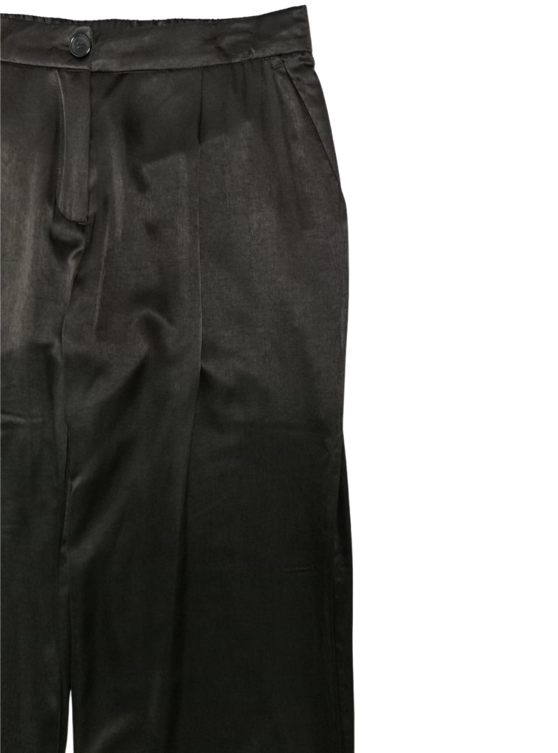 Rainbow Ladies Satin Pants - Black