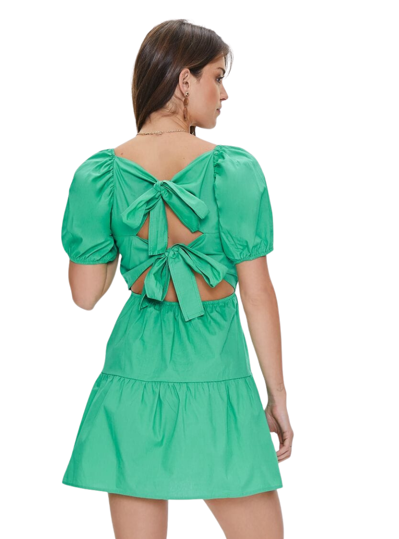 Forever 21 Ladies Ribbon Back Dress - Green