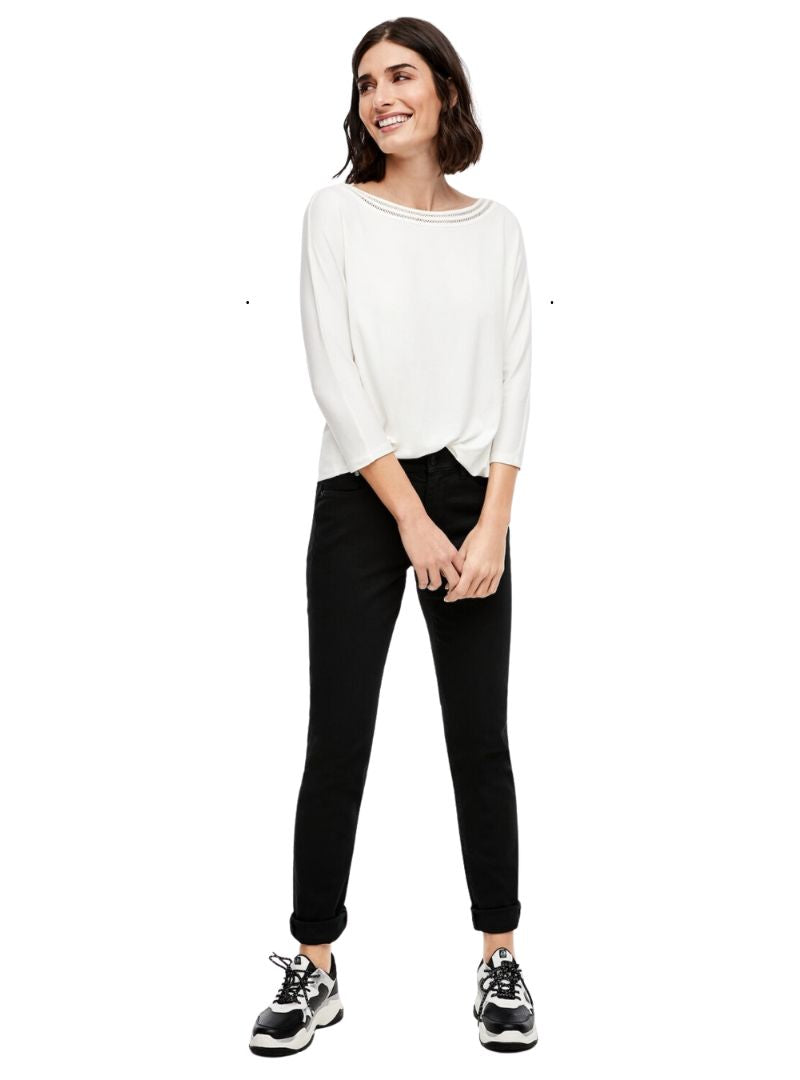 S.oliver Ladies Betsy Slim Fit Jean  - Black