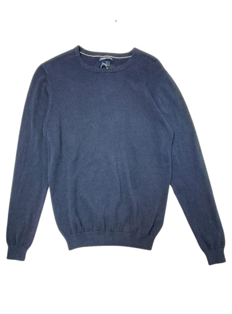 Terranova Mens Round Neck Knit Top - Navy