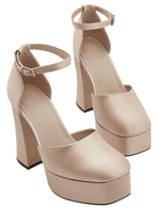 SATIN BABY DOLL BLOCK HEEL