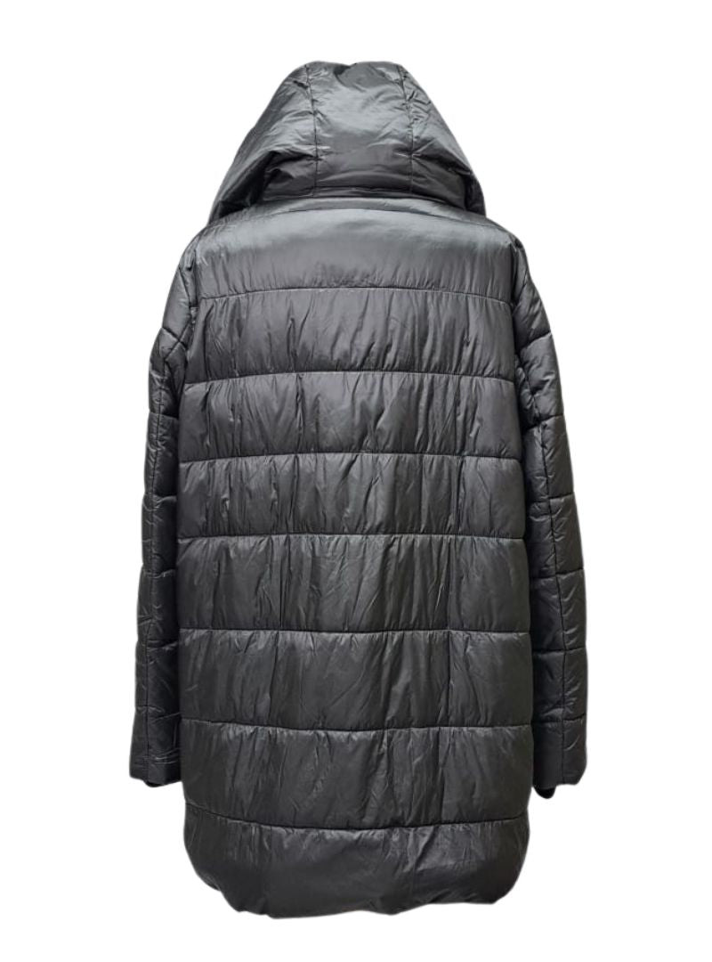 Basler Ladies Light Weight Hooded Puffer Jacket - Grey