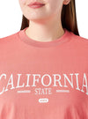 ''CALIFORNIA'' PRINTED BOXY CROPPED TEE