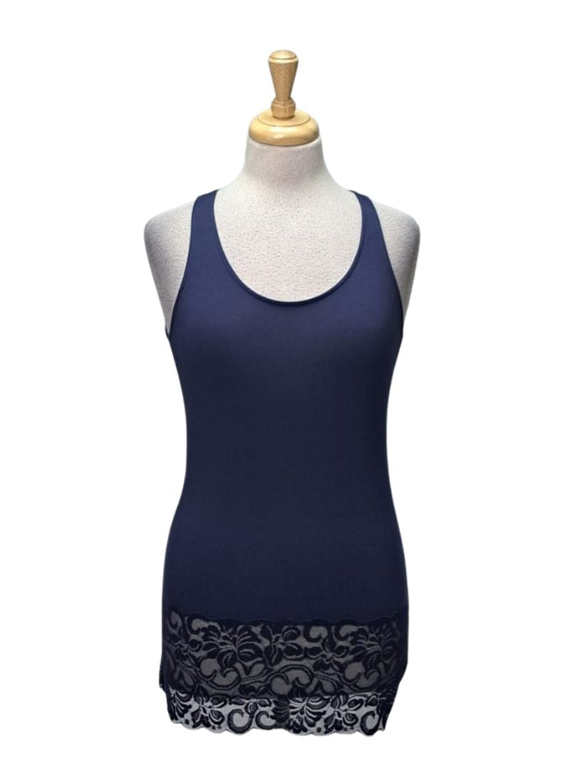 Vivance Ladies Sleeveless Tee - Navy