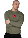 Replay Mens Logo Crew Sweatshirt - Green/Red