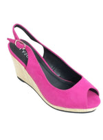 PEEP TOE SLING BACK WEDGE HEEL