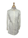 Solene Ladies Buttoned Long Sleeve Blouse - White