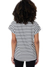 Striped Statement Printed Tee