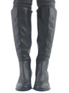 GENUINE LEATHER BLOCK HEEL BOOTS