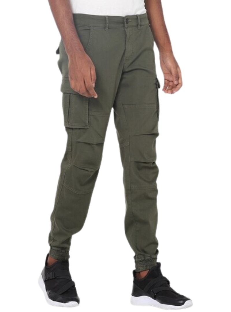 BASIC "GAS" KHAKI ELASTIC BOTTOM JEAN