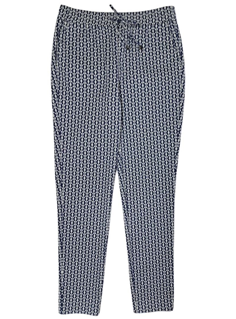 Thom Ladies Patterned Trouser - Blue/White