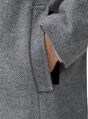 S.oliver Mens Detailed Button Up Coat - Grey/Black
