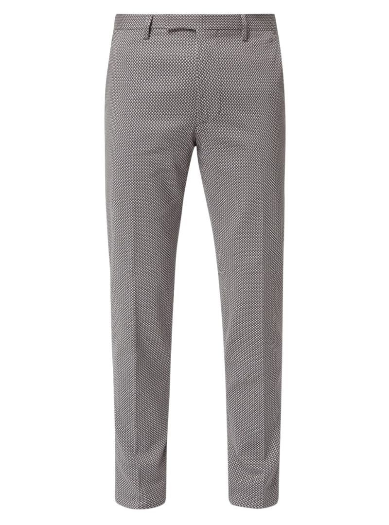 PATTERNED DETAILED FORMAL PANTS