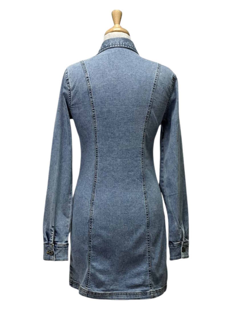 House Ladies Denim Dress - Blue