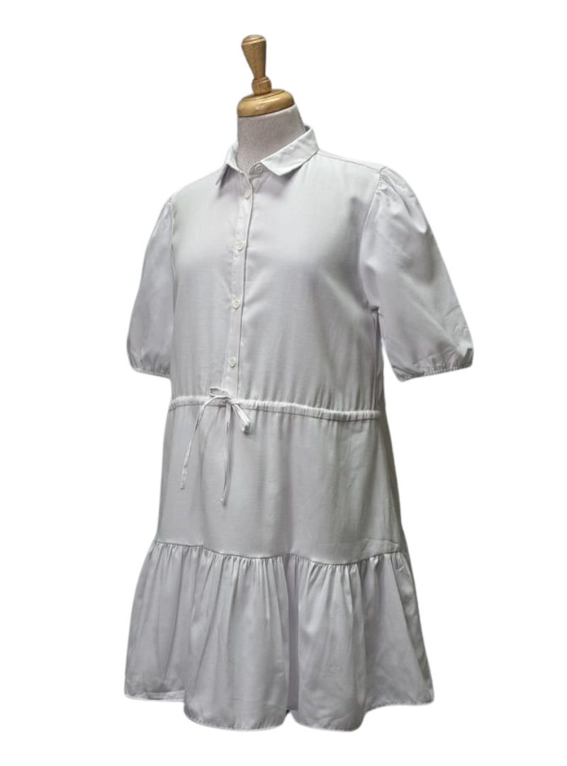 Cropp Ladies Short Ruffle Dress - White