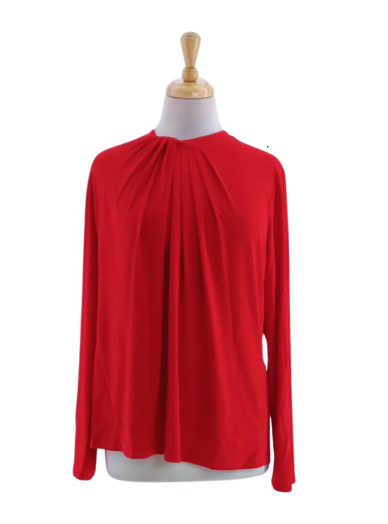 RUCHED NECK BLOUSE