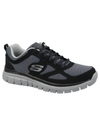 Skechers Mens Burns Agoura Low-Top Sneakers - Black / Grey