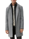 S.oliver Mens Detailed Button Up Coat - Grey/Black