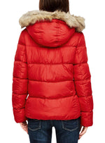 FUR HOODED PUFFER JACKET