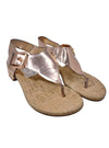 BRANDED T-STRAP SLINGBACK SANDAL