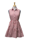 House Brand Ladies Striped Dress - Red/White