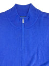 HALF ZIP TEXTURED KNIT TOP