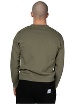 Replay Mens Logo Crew Sweatshirt - Green/Red