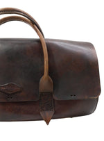 GENUINE LEATHER FLAP DUFFLE BAG