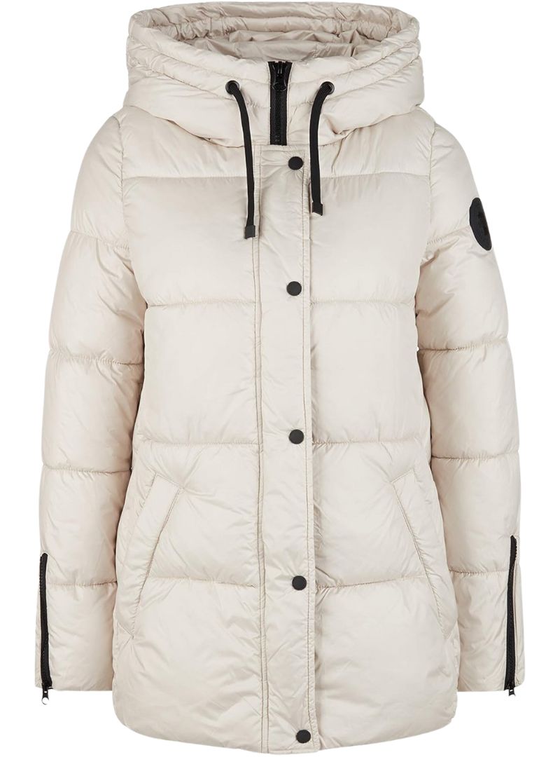 HOODED PUFFER JACKET WITH ZIP SLEEVE