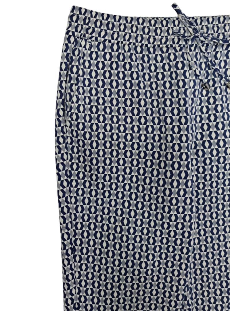Thom Ladies Patterned Trouser - Blue/White