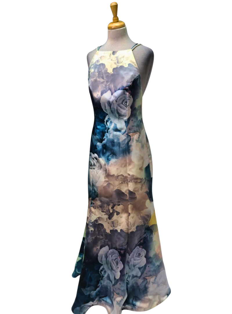 Vanessa Gounden Pearl Dress - Blue