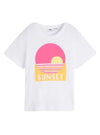 BPC Ladies Casual T-shirt - White/Pink/Orange