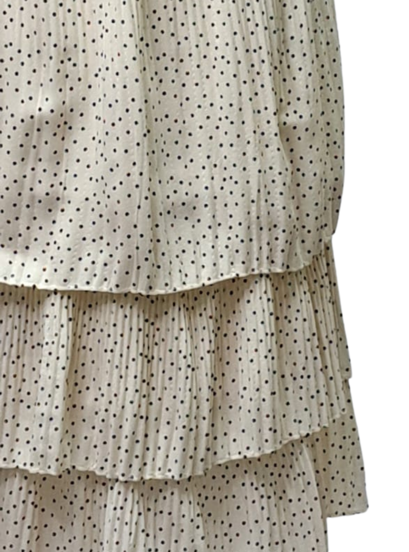 Be Gold Ladies Polka Dot Skirt - Cream