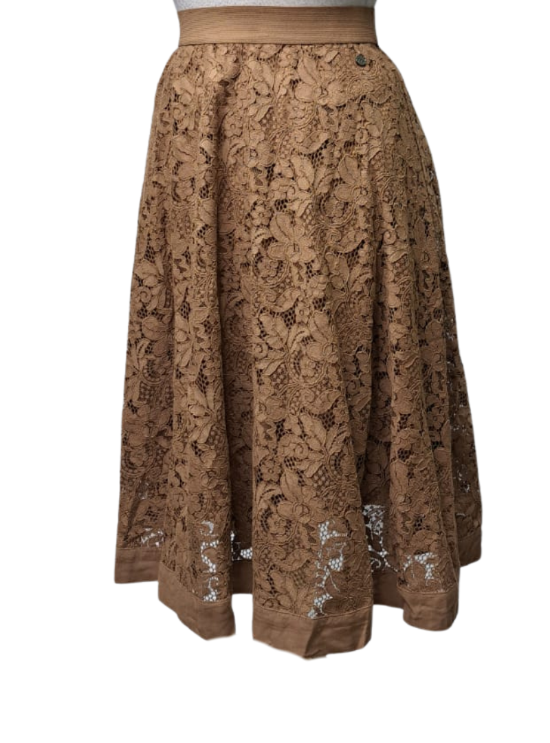 Marcel Ostertas Ladies Lace Skirt - Brown
