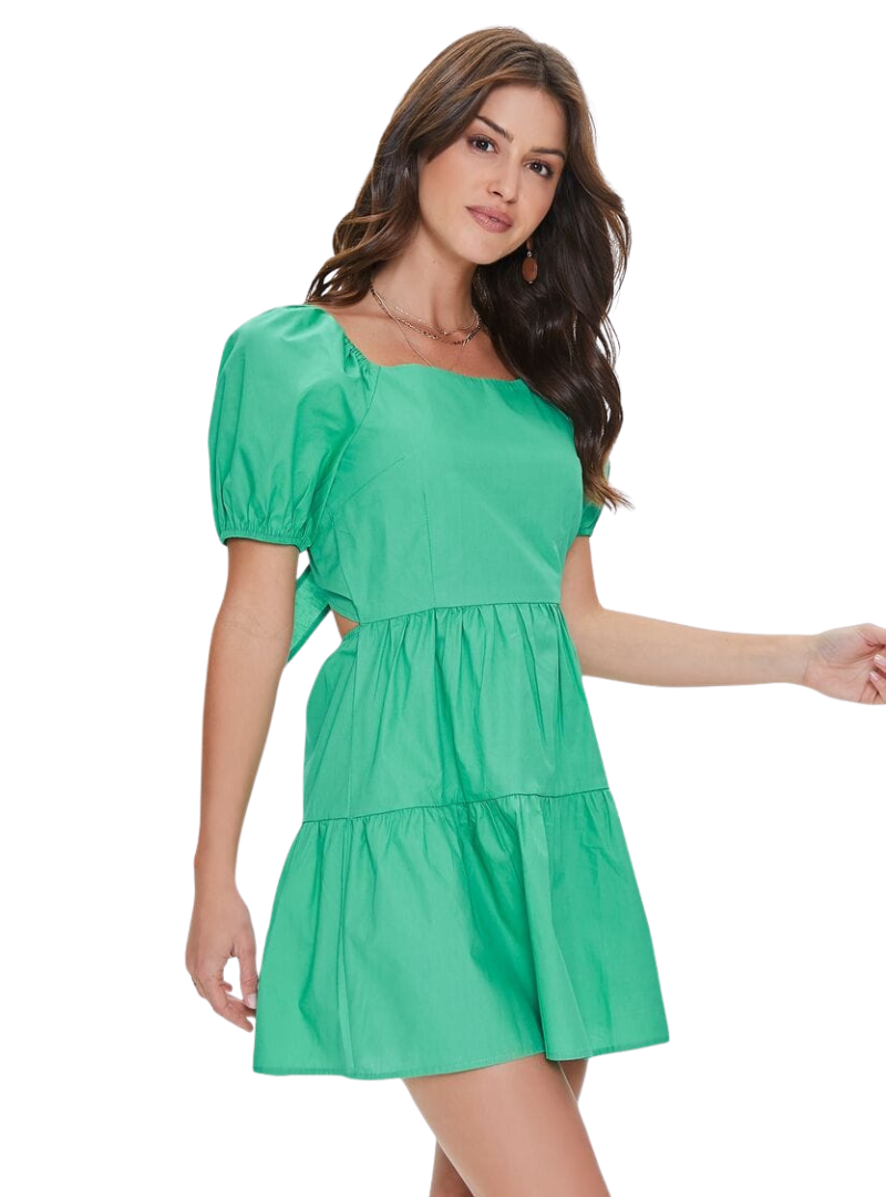 Forever 21 Ladies Ribbon Back Dress - Green