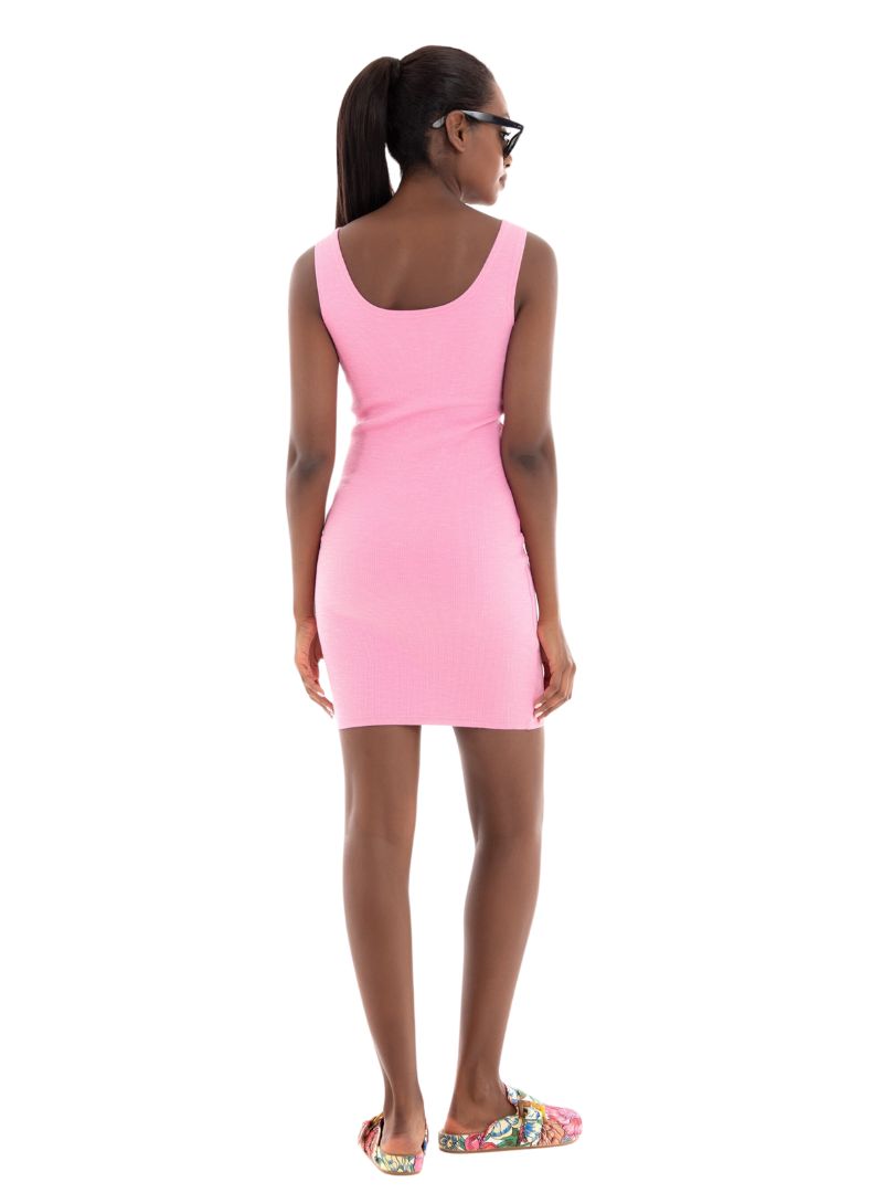 BASIC RIBBED FITTED DRESS