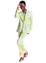 Vanessa Gounden Payton Formal Jacket - Lime/White