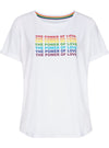Lascana Ladies Casual T-shirt - White/Multicolor
