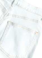 FRAYED BOTTOM DENIM SHORTS