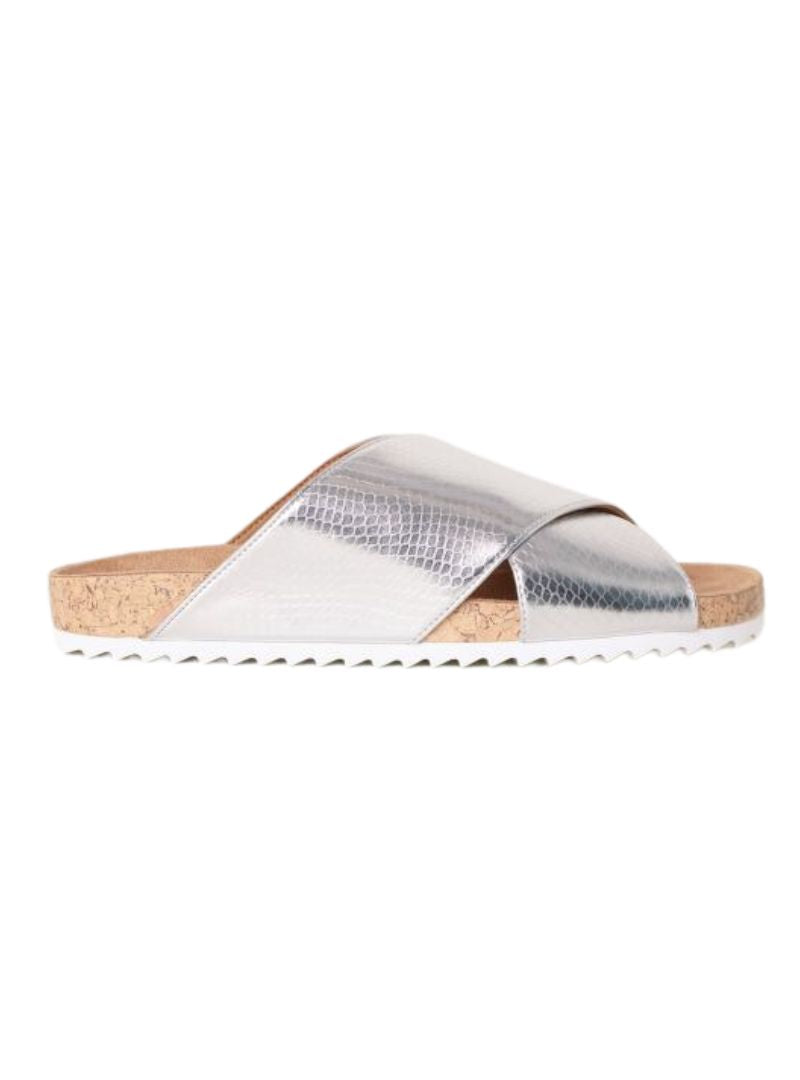 CRISS CROSS TEXTURED SANDAL