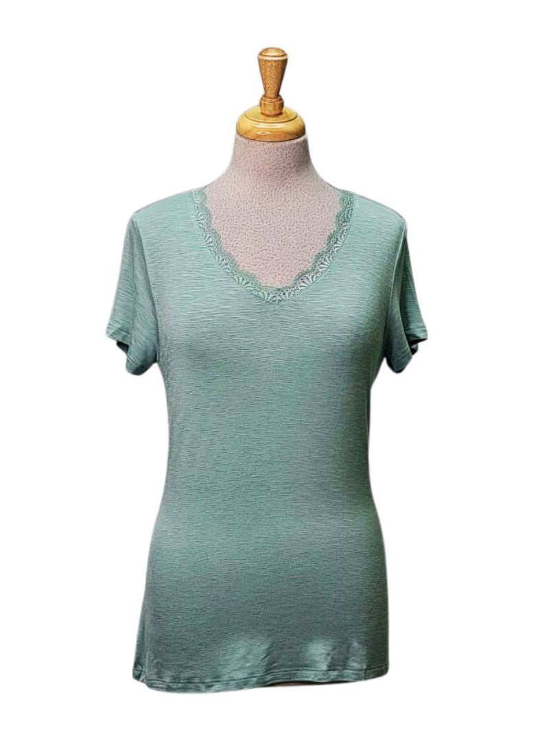 Lascana Ladies T-shirt - Sage Green