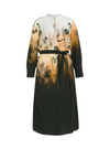 Ulla Popken Ladies Printed Chiffon Dress - Sunset