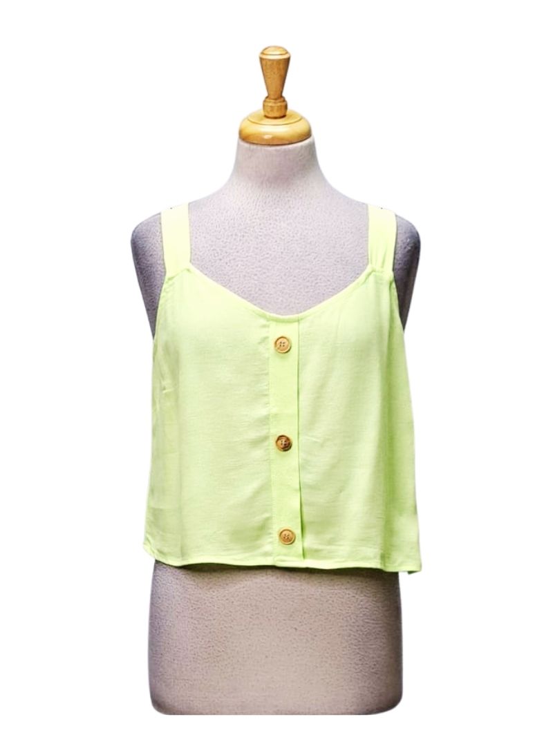 Vivance Ladies V Neck Tank Top - Green