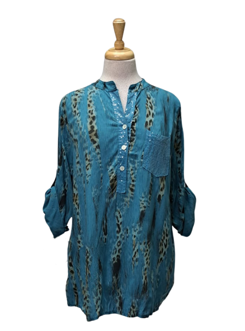 Made In Italy Sherah Top - Blue