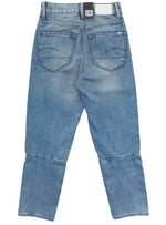 DETAILED ULTRA HIGH STRAIGHT DENIM JEANS