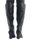 GENUINE LEATHER BLOCK HEEL BOOTS