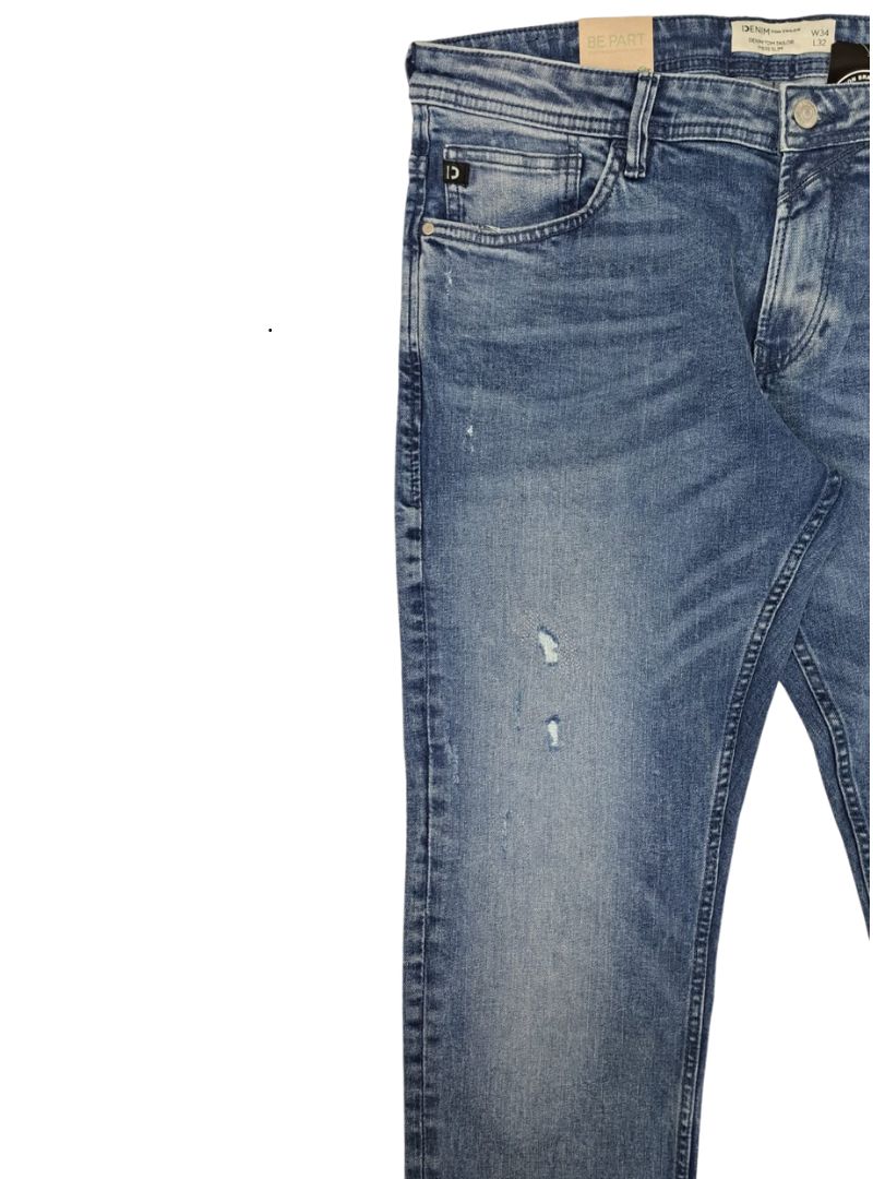 Tom Tailor Mens Rip Detail Jean - Blue