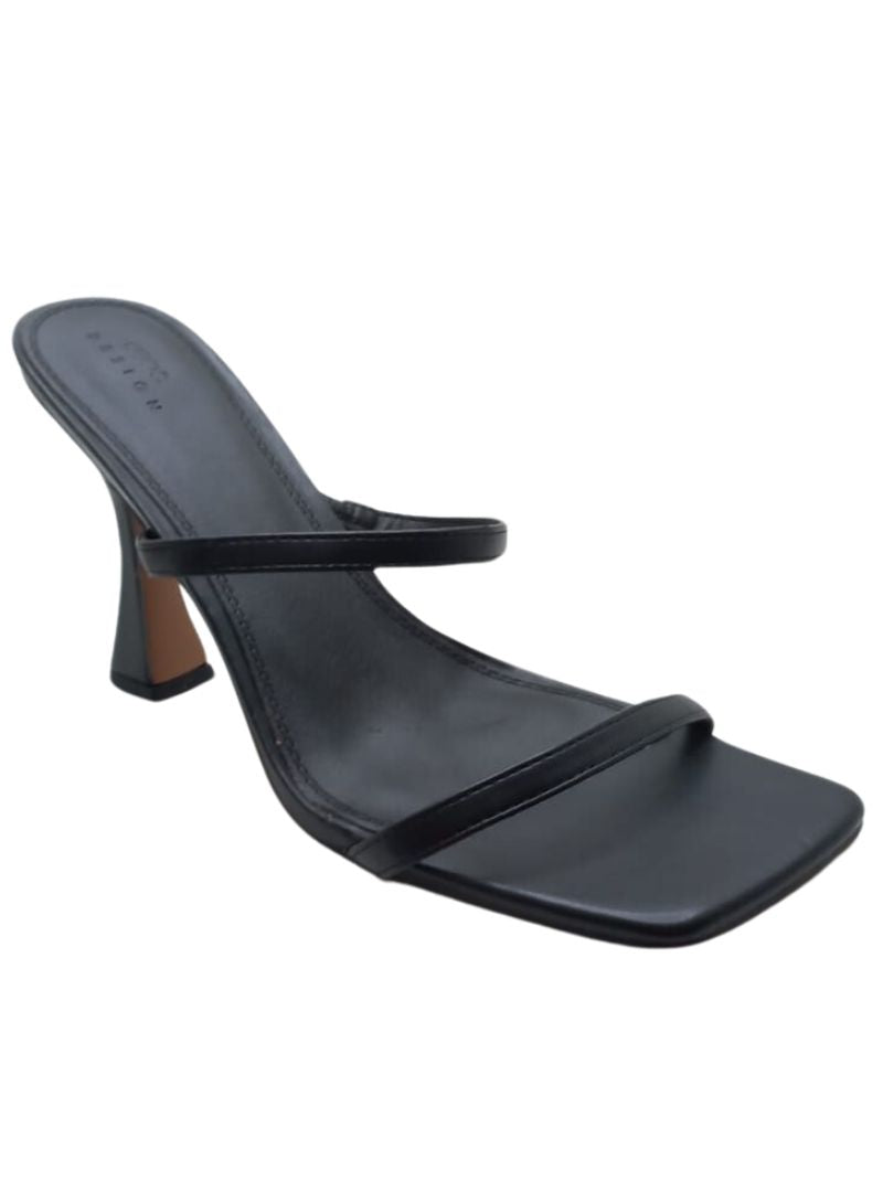 STRAPPY SQUARE SLIP ON HEEL