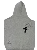 Mennace Mens Detailed Hoody - Grey