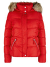 FUR HOODED PUFFER JACKET